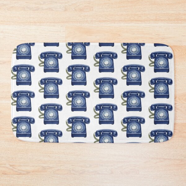 Item preview, Vintage Blue Rotary Telephone Watercolor Illustration designed and sold by KaleChub.