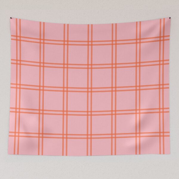 Item preview, Double Plaid Pattern Pink and Orange designed and sold by tonymagnerart.