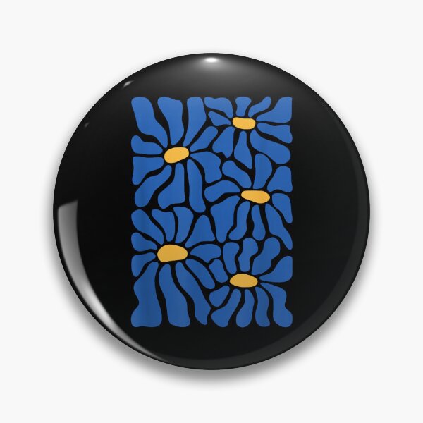 Item preview, Vintage Blue and Yellow Abstract Floral Art designed and sold by CherylCGarrison.