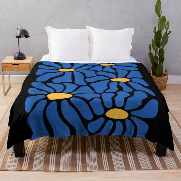 Item preview, Vintage Blue and Yellow Abstract Floral Art designed and sold by CherylCGarrison.