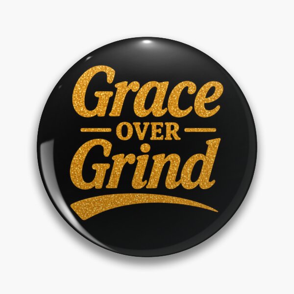Item preview, Grace Over Grind Gold Glitter Quote designed and sold by TrinovaCreates.