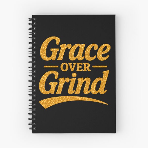 Item preview, Grace Over Grind Gold Glitter Quote designed and sold by TrinovaCreates.