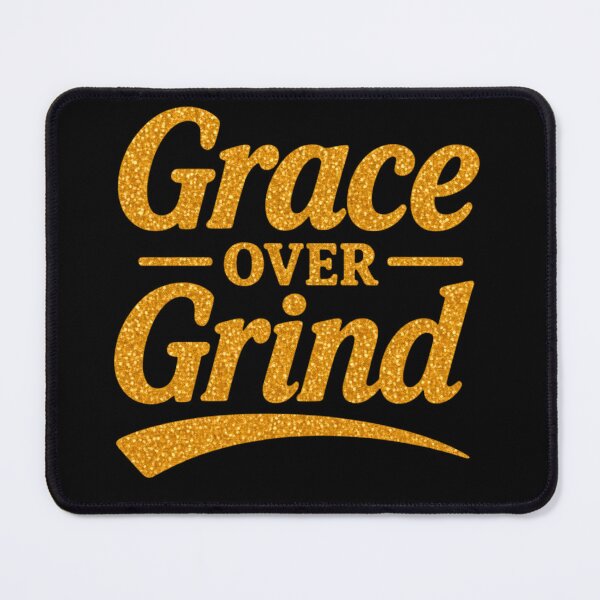 Item preview, Grace Over Grind Gold Glitter Quote designed and sold by TrinovaCreates.