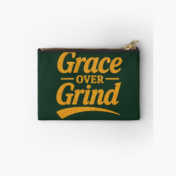 Item preview, Grace Over Grind Gold Glitter Quote designed and sold by TrinovaCreates.
