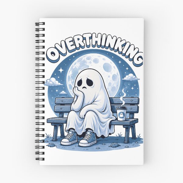 Item preview, Overthinking Ghost Funny Anxiety Mood for Introverts designed and sold by the-dovlat.