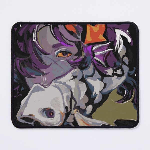 Item preview, Dark Surrealism Horned Demon Fish Mask Portrait designed and sold by BastienDelcourt.
