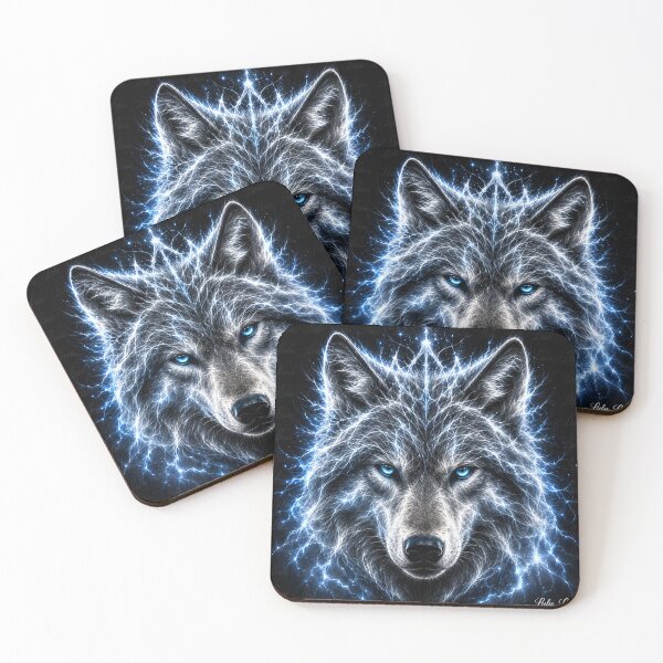 Item preview, Electric Alpha Wolf – Moonlight Guardian designed and sold by LuluLeb.