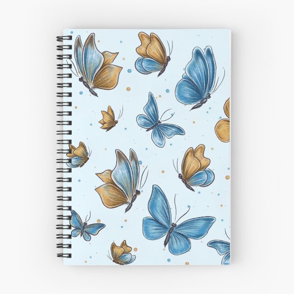 Item preview, Butterflies, blue and gold butterflies, butterfly pattern, wildlife, nature conservation, summer pattern designed and sold by ArtbySvetik.