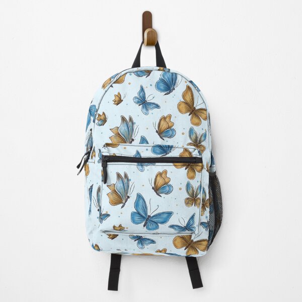 Item preview, Butterflies, blue and gold butterflies, butterfly pattern, wildlife, nature conservation, summer pattern designed and sold by ArtbySvetik.