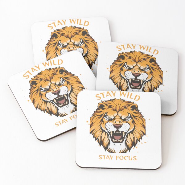 Item preview, Stay Wild Stay Focus Lion Motivational Design designed and sold by Harrietcozz.