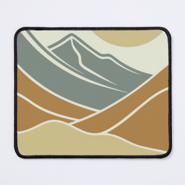Item preview, Boho Minimalist Mountain Landscape - Earth Tone Mid Century Modern Sun designed and sold by LYAN-STORE.