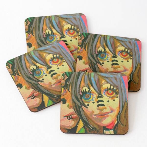 Item preview, Neon Pastel Ugly Cute Neo Expressionist Portrait designed and sold by BastienDelcourt.