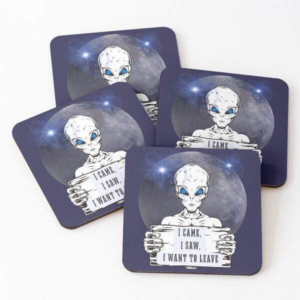 Item preview, I Came I Saw I Want To Leave Sarcastic Alien UFO designed and sold by AhmadAnnaPrints.