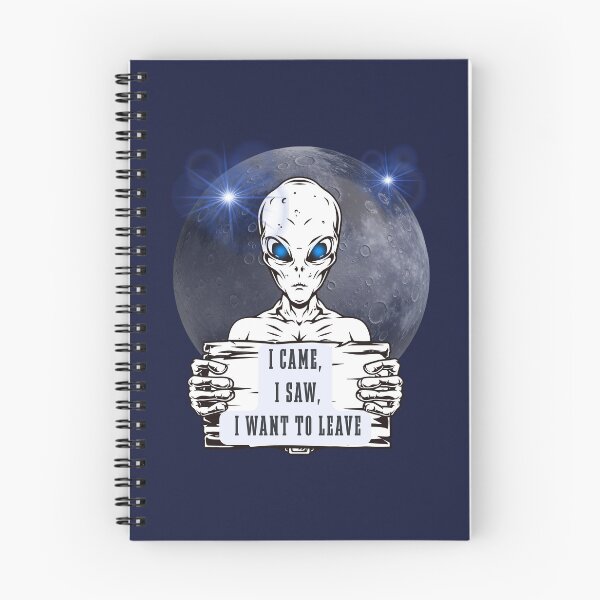 Item preview, I Came I Saw I Want To Leave Sarcastic Alien UFO designed and sold by AhmadAnnaPrints.