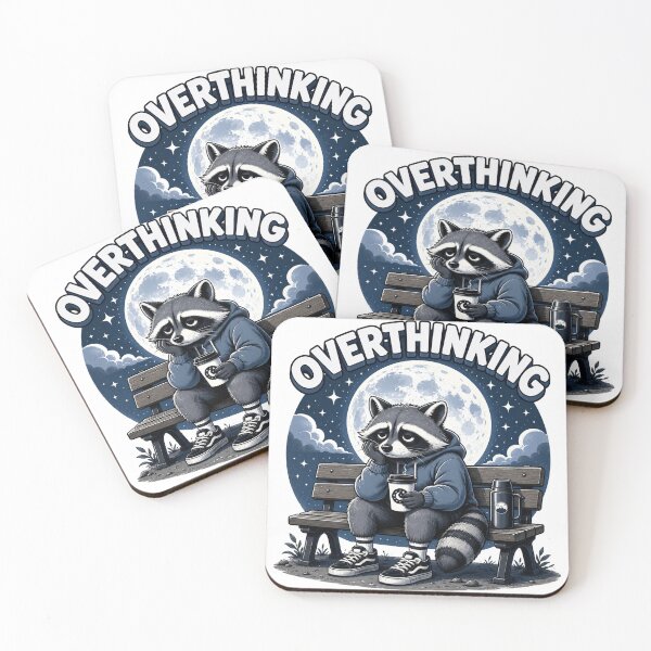 Item preview, Overthinking Raccoon Funny Coffee Lover Night Owl Gift designed and sold by the-dovlat.