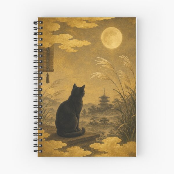 Item preview, Heian Cats #007 – Moonlit Silence designed and sold by YamatoCatStudio.