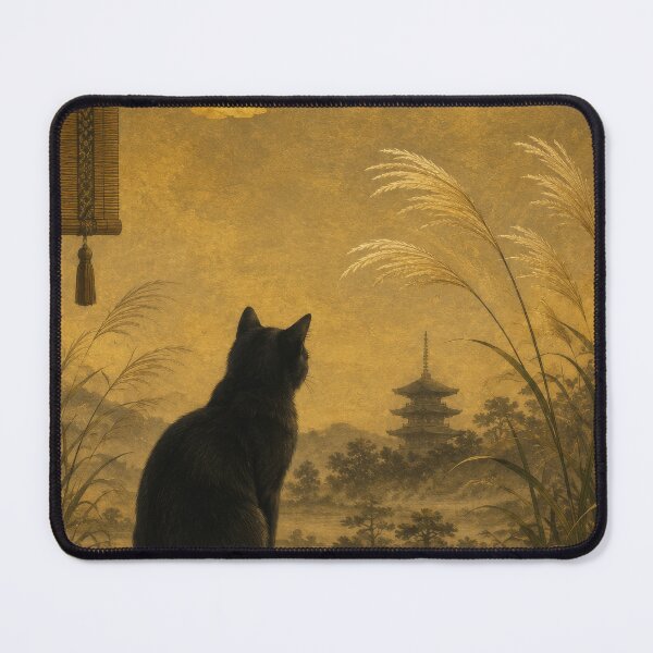 Item preview, Heian Cats #007 – Moonlit Silence designed and sold by YamatoCatStudio.
