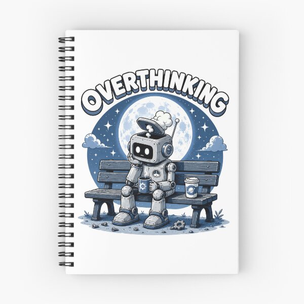 Item preview, Overthinking Robot Funny Coffee Lover Gift for Tech Geeks designed and sold by the-dovlat.