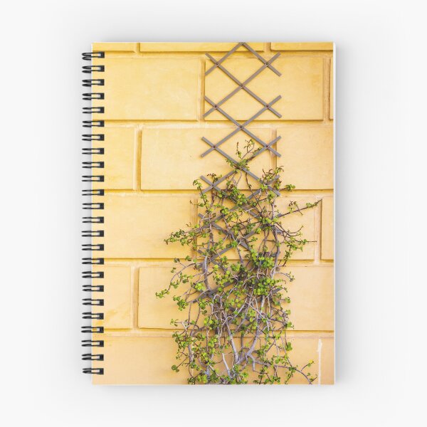 Item preview, Climbing Vine On Yellow Wall With Wooden Trellis Green Leaves Texture And Rustic Architectural Detail designed and sold by Nmallia.