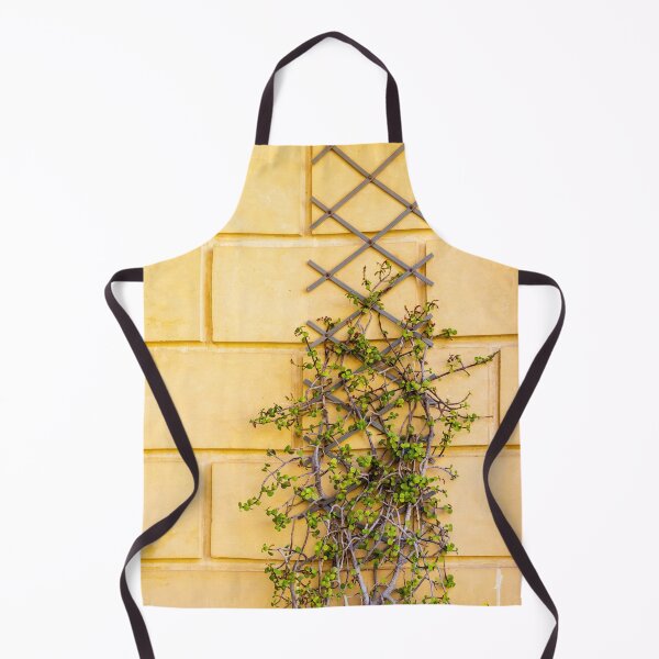 Item preview, Climbing Vine On Yellow Wall With Wooden Trellis Green Leaves Texture And Rustic Architectural Detail designed and sold by Nmallia.