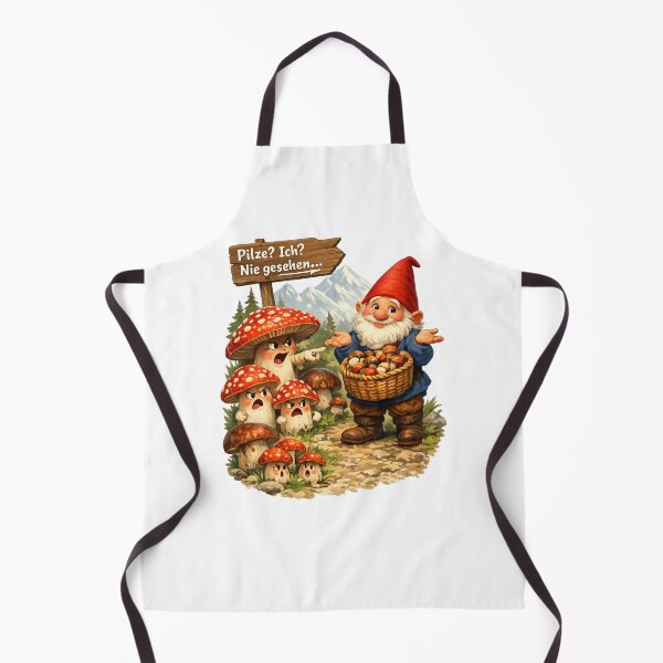Item preview, Funny Mushroom Picker Gnome – Pilze? Ich? Nie gesehen! Alpine Forest Humor designed and sold by Alpine-Ink.