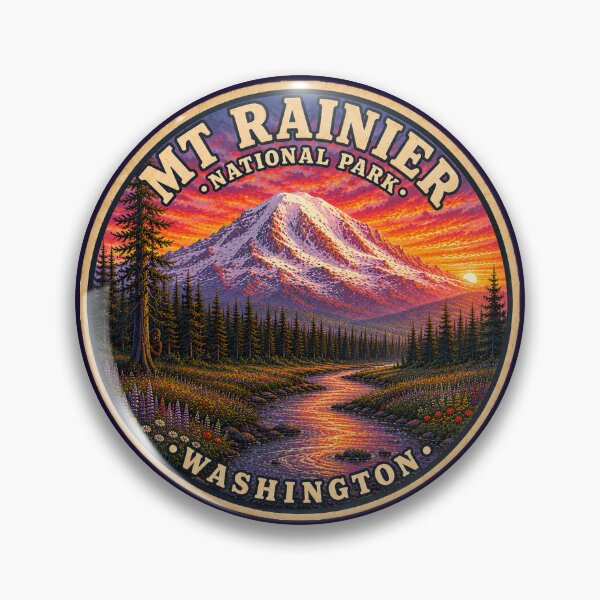 Item preview, Mt. Rainier National Park Sunset | Hidden Bigfoot | Washington designed and sold by Swanny's Custom T-shirt and Gift Designs.