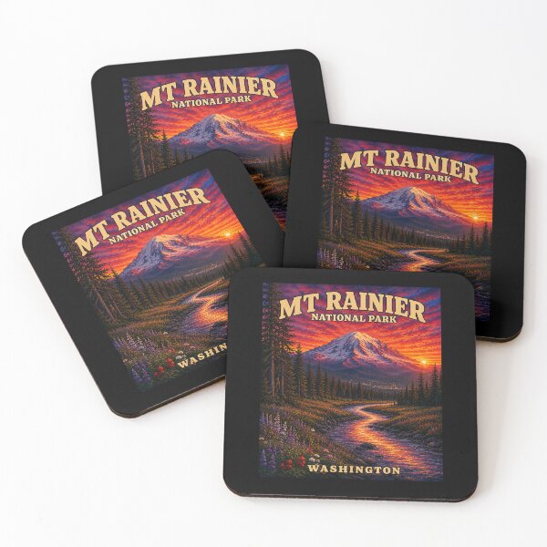 Item preview, Mt. Rainier National Park Sunset | Hidden Bigfoot | Washington designed and sold by Swanny's Custom T-shirt and Gift Designs.