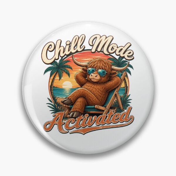 Item preview, Chill Mode Highland Cow Funny Summer Vacation Gift designed and sold by the-dovlat.