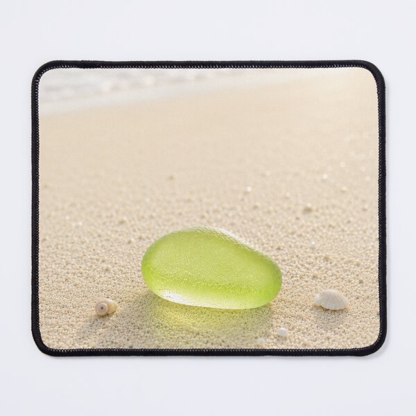 Item preview, Little Treasure Lime Sea Glass Coastal Beach Photography Art Print designed and sold by TheSlowShore.