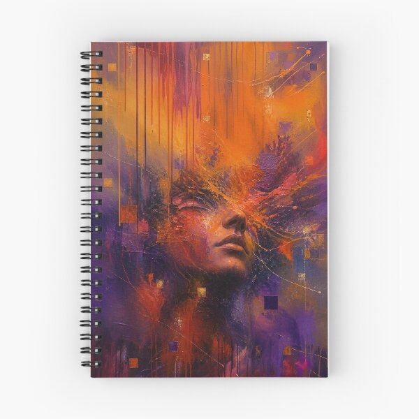 Item preview, Abstract Portrait Purple Orange Face Art - The Inner Eye designed and sold by Joey Santiago.