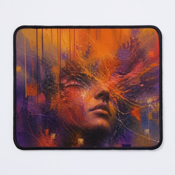 Item preview, Abstract Portrait Purple Orange Face Art - The Inner Eye designed and sold by Joey Santiago.