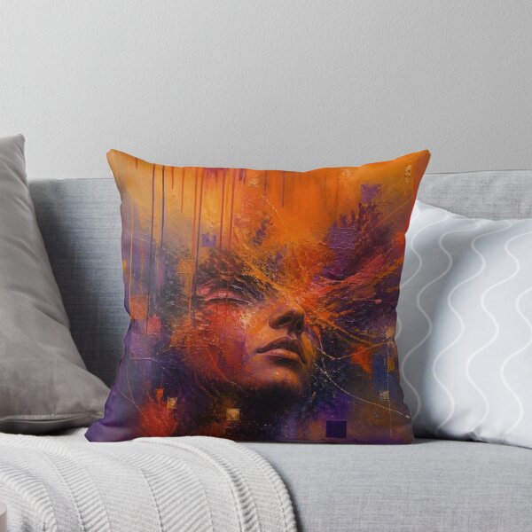 Item preview, Abstract Portrait Purple Orange Face Art - The Inner Eye designed and sold by Joey Santiago.