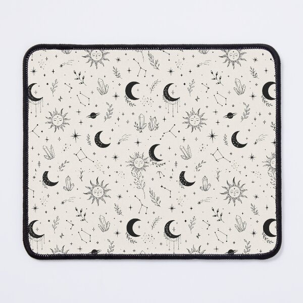 Item preview, Mystic Celestial Witchy Pattern - Magical Moon, Sun & Crystals Line Art designed and sold by LYAN-STORE.