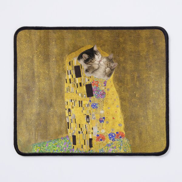 Item preview, The Kiss Cats – Klimt Inspired Funny Cat Art Print designed and sold by UtArt.