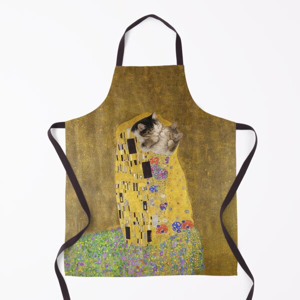 Item preview, The Kiss Cats – Klimt Inspired Funny Cat Art Print designed and sold by UtArt.