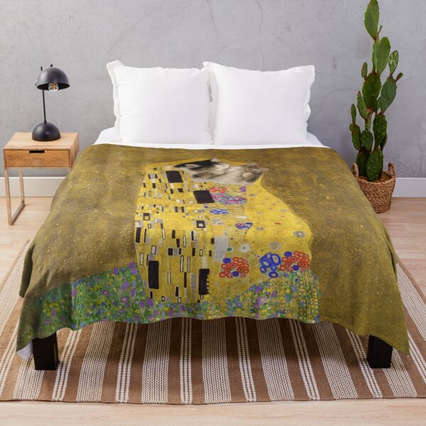 Item preview, The Kiss Cats – Klimt Inspired Funny Cat Art Print designed and sold by UtArt.