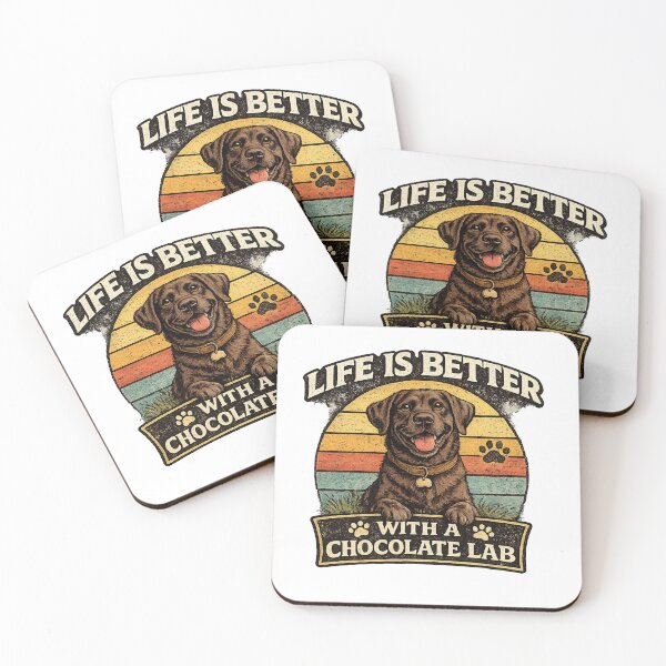Item preview, Life Is Better With A Chocolate Lab | Vintage Labrador Retriever Dog Lover T-Shirt designed and sold by Goodthingstree.