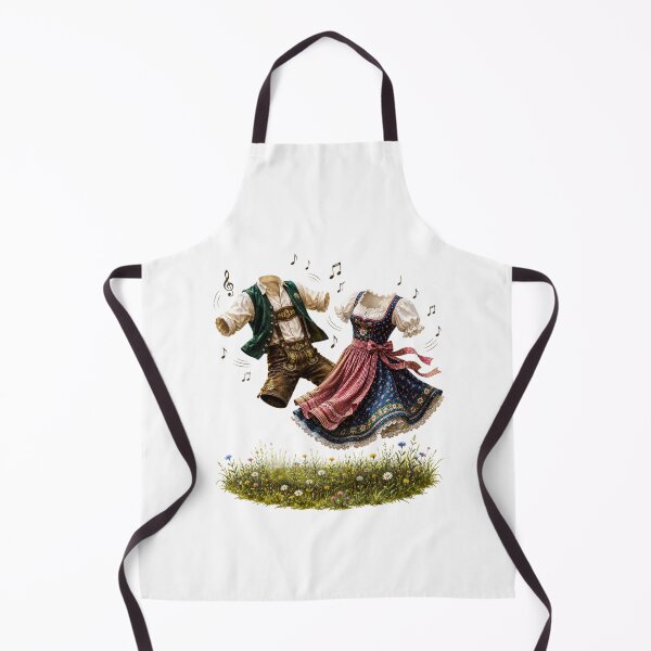 Item preview, Funny Bavarian Folk Dance Gift – "Wo Musik spielt, tanzen sogar Tracht und Dirndl!" designed and sold by Alpine-Ink.