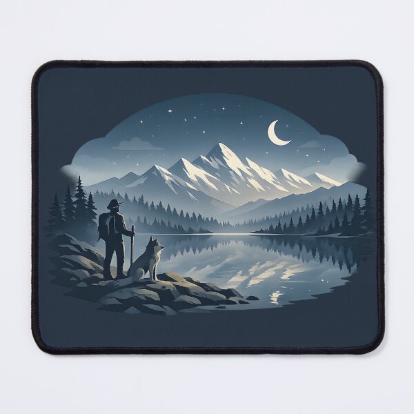 Item preview, Man and Dog Adventure Art designed and sold by Ambroa Stuff.