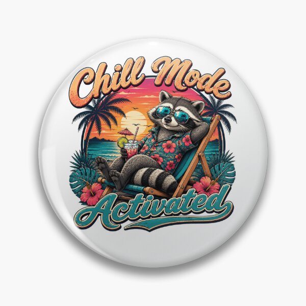 Item preview, Chill Mode Raccoon Funny Beach Cocktail Summer Gift designed and sold by the-dovlat.