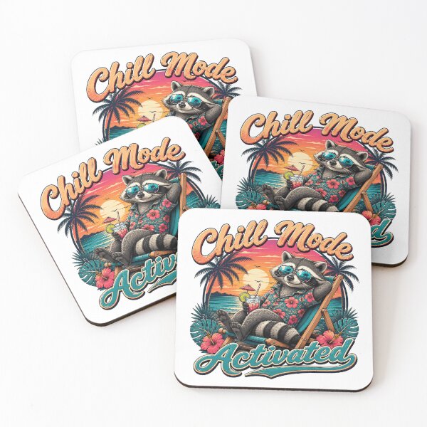 Item preview, Chill Mode Raccoon Funny Beach Cocktail Summer Gift designed and sold by the-dovlat.