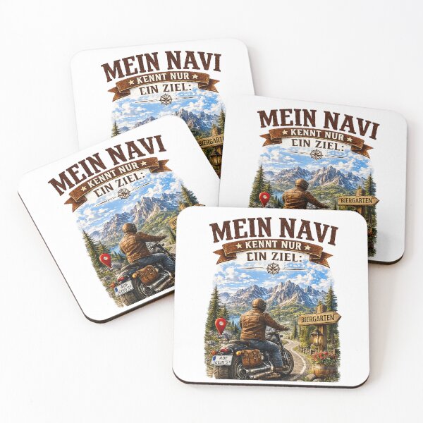 Item preview, Funny Bavarian Motorcycle Design – "Mein Navi kennt nur ein Ziel: Biergarten" designed and sold by Alpine-Ink.