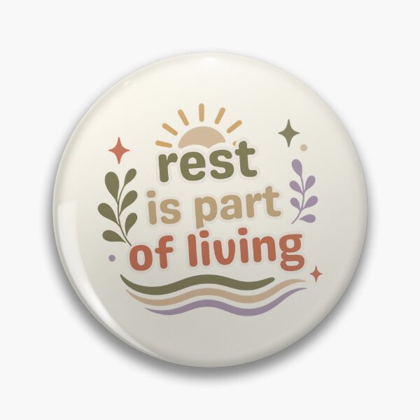 Item preview, Rest Is Part of Living – Mindfulness Affirmation Typography designed and sold by CosmicQuietLab.
