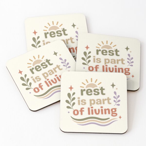 Item preview, Rest Is Part of Living – Mindfulness Affirmation Typography designed and sold by CosmicQuietLab.