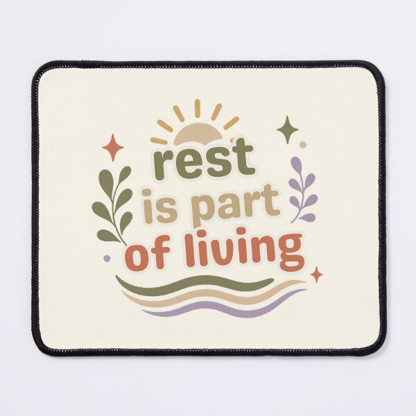 Item preview, Rest Is Part of Living – Mindfulness Affirmation Typography designed and sold by CosmicQuietLab.
