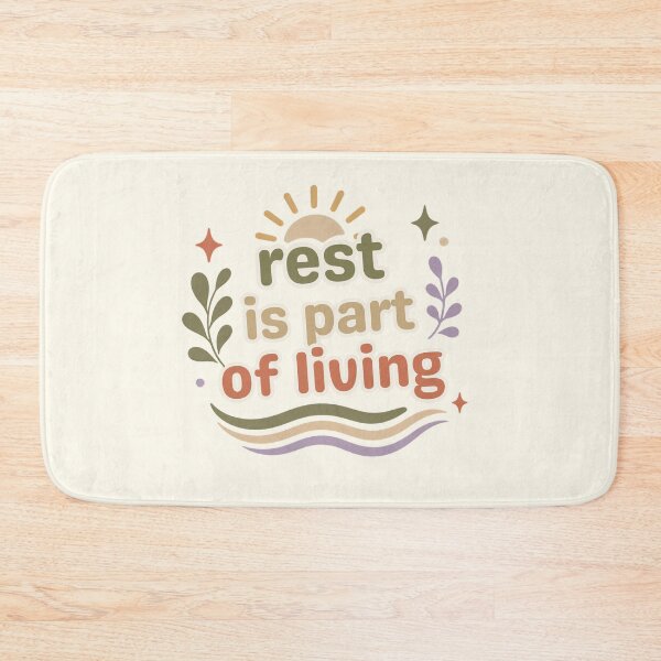 Item preview, Rest Is Part of Living – Mindfulness Affirmation Typography designed and sold by CosmicQuietLab.