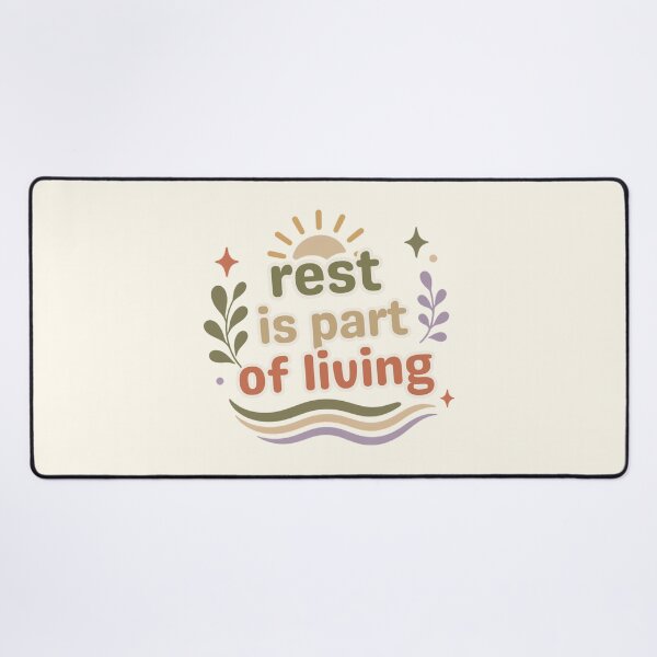 Item preview, Rest Is Part of Living – Mindfulness Affirmation Typography designed and sold by CosmicQuietLab.