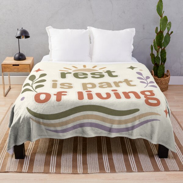 Item preview, Rest Is Part of Living – Mindfulness Affirmation Typography designed and sold by CosmicQuietLab.