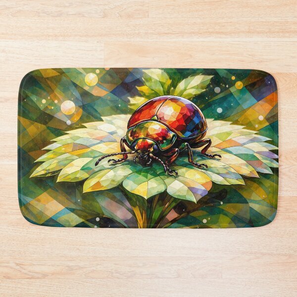 Item preview, Abstract Mosaic Beetle on Leaf designed and sold by cuprum.