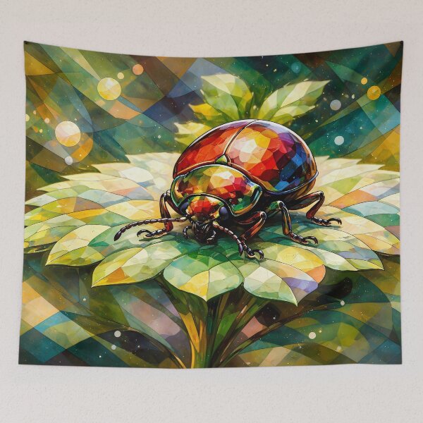 Item preview, Abstract Mosaic Beetle on Leaf designed and sold by cuprum.